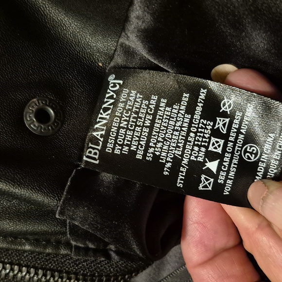 Faux Leather mini asymmetric Skirt Sz.25 NWT - Picture 7 of 7